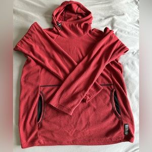 EUC Melanzana hoodie, Men’s Small, Brick Red